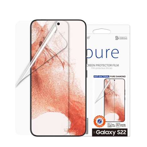 ฟิล์มกันรอย ยับยั้งแบคทีเรีย Araree Pure Diamond สำหรับ Samsung Galaxy S23 / S22 / Plus / Ultra